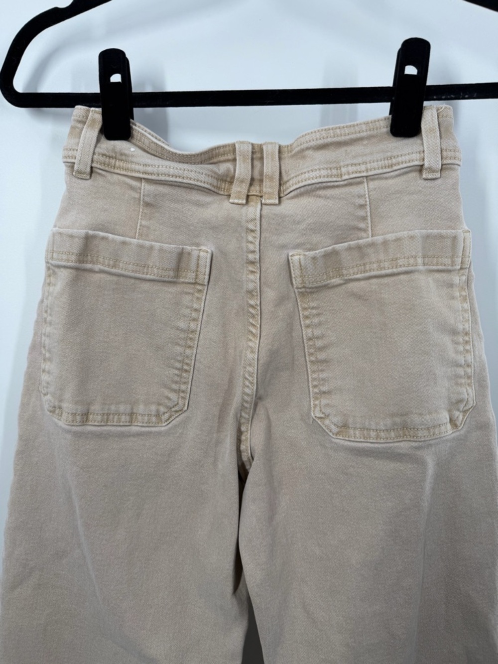 Mango MNG Catherin High Rise Culotte Jeans Khaki - Picture 9 of 11